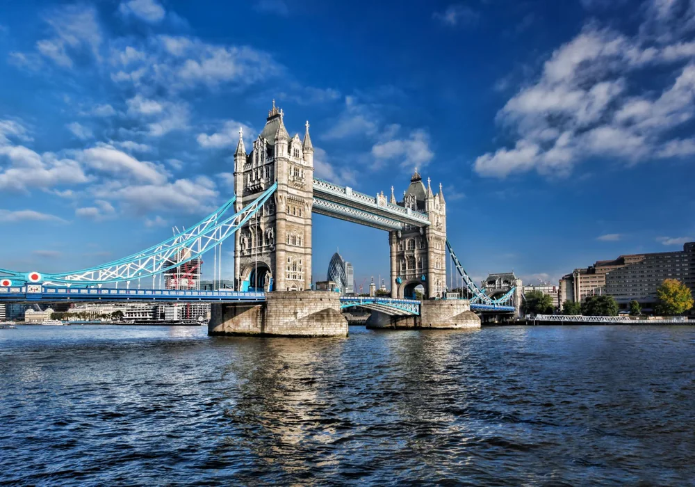 Tower Bridge over the River Thames in London